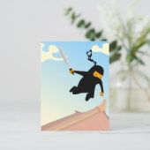 Flying Ninja Briefkaart (Staand voorkant)