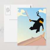 Flying Ninja Briefkaart (Voorkant / Achterkant)