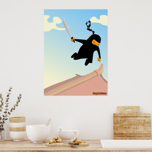 Flying Ninja Poster (Keuken)