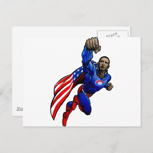 Flying Obama Briefkaart (Voorkant / Achterkant)