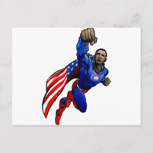 Flying Obama Briefkaart