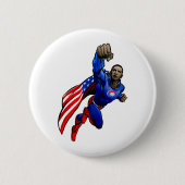 Flying Obama Ronde Button 5,7 Cm (Voorkant)
