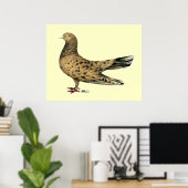 Flying Oriental Roller: Almond Poster (Thuiskantoor)