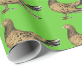 Flying Oriental Roller Pigeon Almond Cadeaupapier (Rol Hoek)