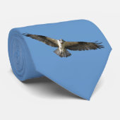 Flying Osprey & Blue Sky Wildlife Mode Stropdas (Opgerold)