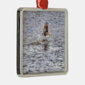 Flying Osprey & Fish HDR Wildlife Photo Gift Metalen Ornament (Rechts)