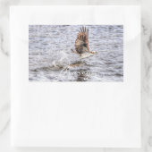 Flying Osprey & Fish HDR Wildlife Photo Gift Rechthoekige Sticker (Tas)