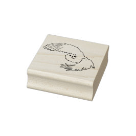 Flying Owl Art Stamp Rubberstempel