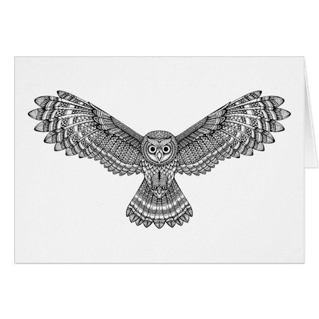 Flying Owl Zendoodle (Voorkant Horizontaal)