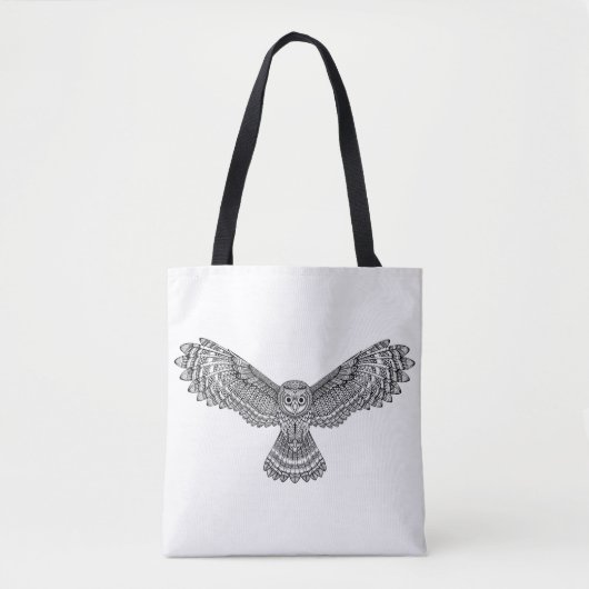 Flying Owl Zendoodle 2 Tote Bag (Voorkant)