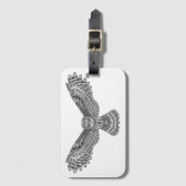 Flying Owl Zendoodle Bagagelabel (Voorkant (verticaal))