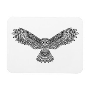 Flying Owl Zendoodle Magneet