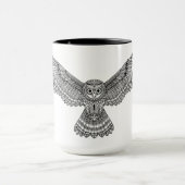 Flying Owl Zendoodle Mok (Midden)