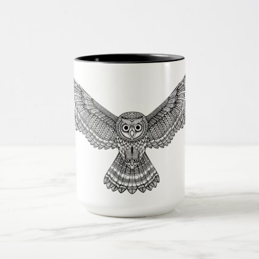 Flying Owl Zendoodle Mok (Midden)