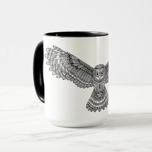 Flying Owl Zendoodle Mok (Voorkant links)