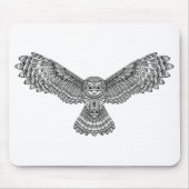 Flying Owl Zendoodle Muismat (Voorkant)