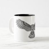 Flying Owl Zendoodle Tweekleurige Koffiemok (Voorkant links)