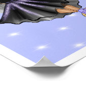 Flying Paarse heks Art Print (Hoek)