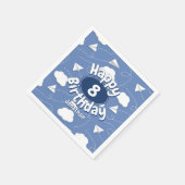 flying paper airplanes boy or girl birthday servet (Hoek)