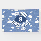 flying paper airplanes childs birthday spandoek (Horizontaal)