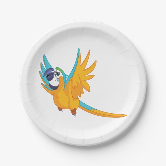 Flying Parrot Papieren Bordje (Voorkant)
