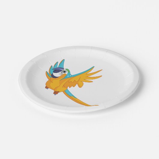 Flying Parrot Papieren Bordje (Gekanteld)