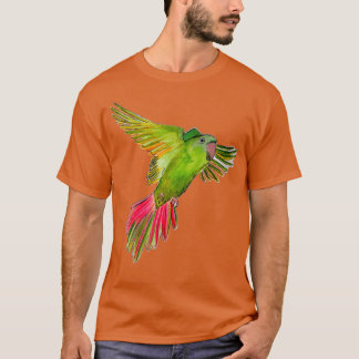 Flying Parrot Watercolor Painting T-shirt