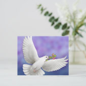 Flying Peace Dove Card Briefkaart (Staand voorkant)