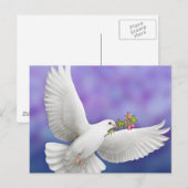 Flying Peace Dove Card Briefkaart (Voorkant / Achterkant)