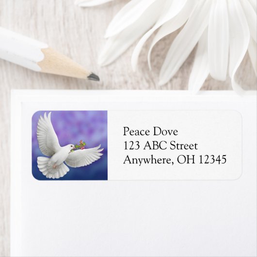 Flying Peace Dove Label (Insitu)