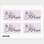 Flying Peace Dove Olive Branch Blue Background Rechthoekige Sticker (Vel)