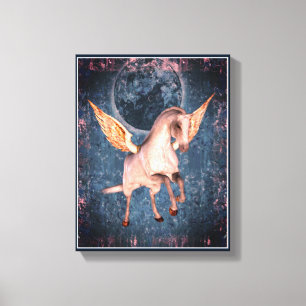 Flying Pegasus Horse Fantasy Art Canvas Afdruk