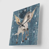 Flying Pegasus Horse Fantasy Art Vierkante Klok (Hoek)