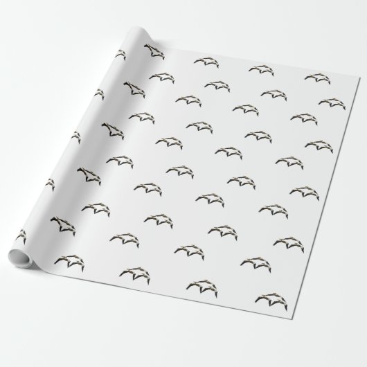 Flying Pelican 2 Cadeaupapier (Uitgerold)