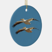 Flying Pelican 2 Keramisch Ornament (Rechts)