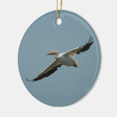 Flying Pelican 8 Keramisch Ornament (Links)