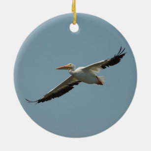 Flying Pelican 8 Keramisch Ornament