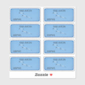 Flying Pelican Birds Airmail Stickers (Vel)