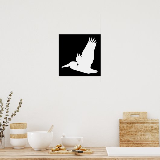 Flying Pelican Poster (Keuken)