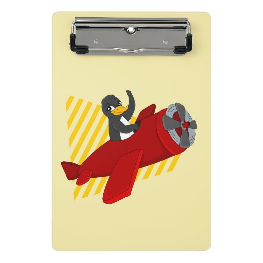Flying penguin cartoon mini clipboard mini klembord (Voorkant)