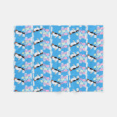 Flying Penguin  Fleece Deken (Voorkant (Horizontaal))