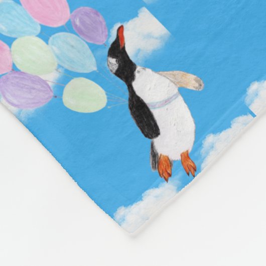 Flying Penguin  Fleece Deken (Hoek)