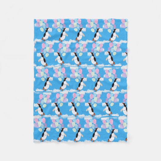 Flying Penguin  Fleece Deken (Voorkant)