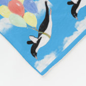Flying Penguin Teddy Bear  Fleece Deken (Hoek)