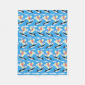 Flying Penguin Teddy Bear  Fleece Deken (Voorkant)