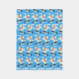 Flying Penguin Teddy Bear  Fleece Deken