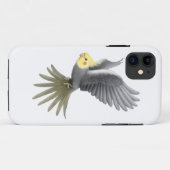 Flying Pet Cockatiel Parrot iPhone Case (Achterkant (horizontaal))