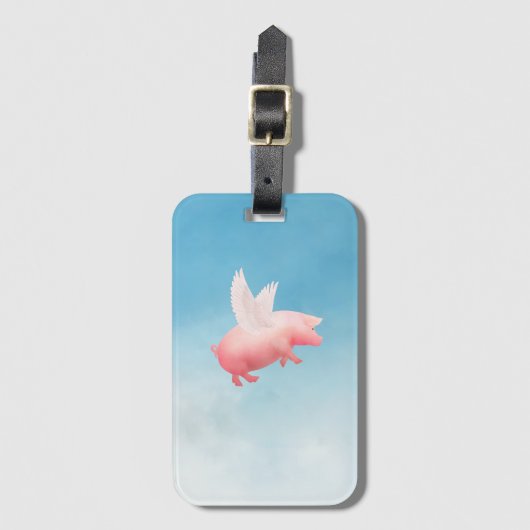 Flying Pig Bagagelabel (Voorkant (verticaal))
