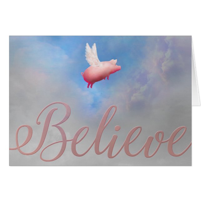 Flying Pig Believe (Voorkant Horizontaal)