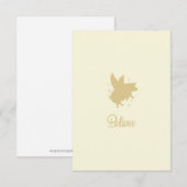 Flying Pig Believe Flat Note Card Notitiekaartje (Voorkant / Achterkant)